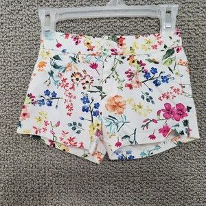 UNITED COLORS OF BENETTON Kids Girl's Corduroy Floral Shorts Size XXS (3-4Yo)